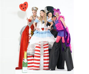 Face in a crowd Stilt Walkers